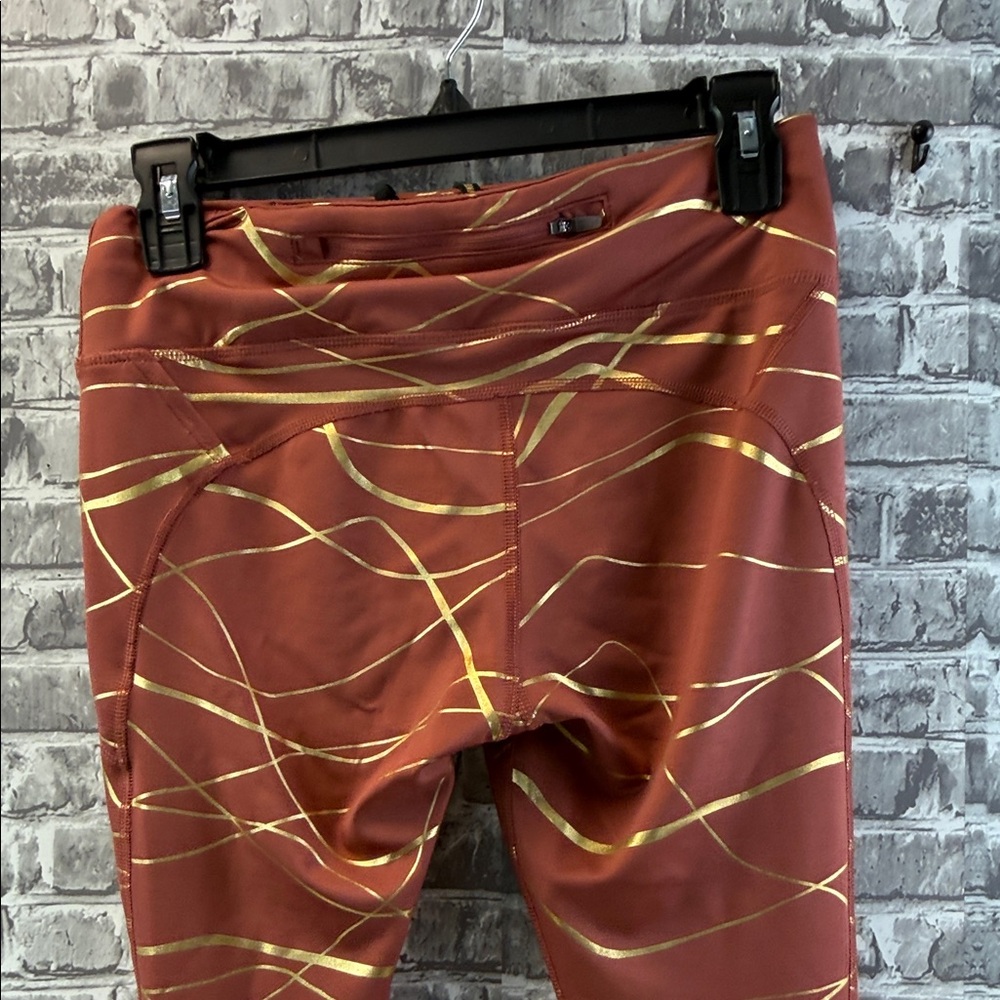 Nike running Copper and Gold Patterned Leggings‎ - Picture 5 of 10